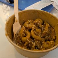 Poutine done with curly fries, combo add-on for $8 at GBurger Wellington West in Ottawa