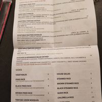 Vegan menu at Kani House - Dawsonville in Dawsonville