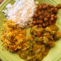 Yummy mix of what we got for take out. Pre-Covid I went to Tandoor Hut each week for years!  at Tandoor Hut in Naperville