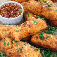 Walnut Eggrolls at Saucy Vegan in Charlotte