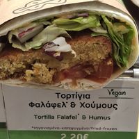 Falafel tortilla at Gregory's in Rodos