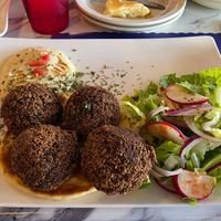 Falafel platter (specify vegan) at Acropolis Greek Taverna - Tarpon Springs in Tarpon Springs