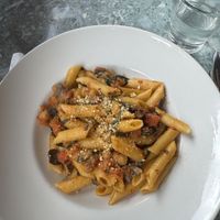 Vegan Chickpea Carbonaraa  at Issac's Way in Fredericton