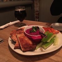 Beet Hummus at Issac's Way in Fredericton