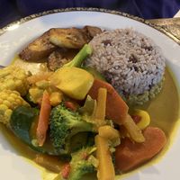 Vegetable coconut curryy  at Jammings in Oneonta