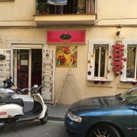 Outside  at La Heladeria Mexicana in Barcelona