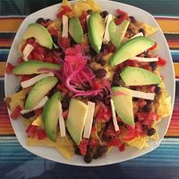 vegan nacho plate at La Heladeria Mexicana in Barcelona