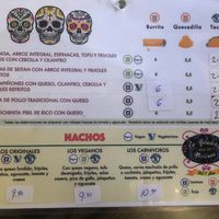 menu at La Heladeria Mexicana in Barcelona