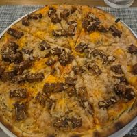 Vegan spare rib pizza at Angelo's Pizzeria in Johannesburg