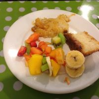 Some of the desserts options on Thursday: coconut pudding, plum cake, salad of fruits. at Vegg's Restaurante in Sao Paulo
