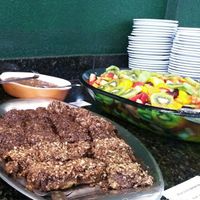 Torta de banana e frutas! 😋 at Vegg's Restaurante in Sao Paulo