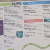 The menu. There may have been another side but I didn't take a picture. at Choice Healthy Kitchen and Juice Bar in Kihei