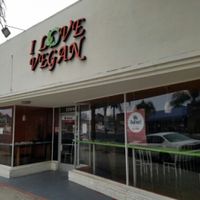 outside at I Love Vegan in Long Beach