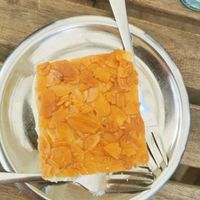 Almond cake (vegetarian) at Govinda in Eger