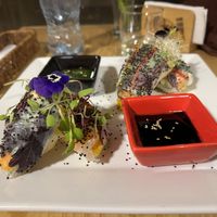 Spring rolls  at Sumac Vegano in Cusco