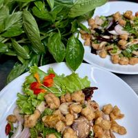 Deep fried tofu salad at Hippie Vegan in Bangkok