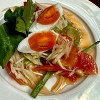 Thai Papaya Salad at Hippie Vegan in Bangkok