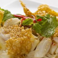 Hue style jackfruit salad very tasty and served with pancakes too tasty at San May - Q1 in Ho Chi Minh City