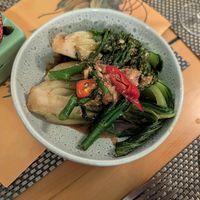 Pak choi and tenderstems at Giggling Squid - Leeds in Leeds