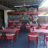 Upper floor at Ernie's Burgers in Sihanoukville
