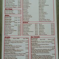 menu at Ernie's Burgers in Sihanoukville