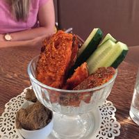 Sweet potato bread starter at Jiva Burgers in St Petersburg