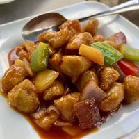 Orange chicken   at Tofu Vegan in Brighton