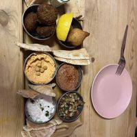 Mezze 6 plates including hummus and falafel    at Persepolis - Snackistan in South East London