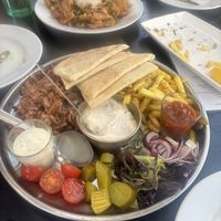 Jackfruit gyros. Note the huge portion size!  at Persepolis - Snackistan in South East London