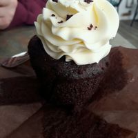 Vegan red velvet cupcake at Amaru Confections in Boise