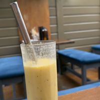 Mango and passion fruit smoothie   at Hello Sunday in Christchurch