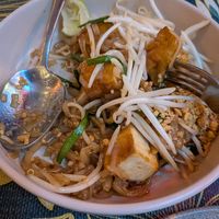 Pad thai with tofu vegan at Esan Thai SE Division in Portland