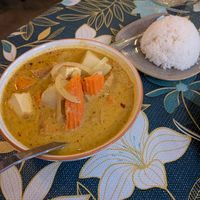 Yellow curry with tofu at Esan Thai SE Division in Portland
