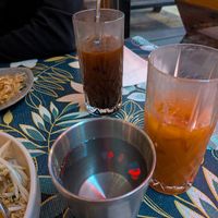 Thai tea and coffee made vegan so good at Esan Thai SE Division in Portland