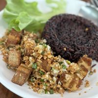Crispy pork  at Beef Stew Ari in Bangkok