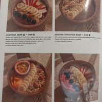 Smoothie bowl menu at Adlib Cafe & Vinyl Samui in Surat Thani