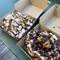 campfire and cookie monster. drowning in deliciousness   at Cinnaholic - Berkeley in Berkeley