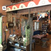 Inside of cafe at Art in Chai in Pai