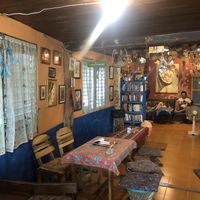 Inside of cafe  at Art in Chai in Pai