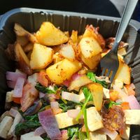 Tofu scramble with fried potatoes at Green Vine Delicatessen in National City