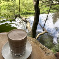 Rose cacao with almond milk   at Crystal Creek Estate Cafe and Nursery in Crystal Creek