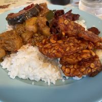 Tempeh  at Zhu Shim Vegetarian Restaurant in Sekinchan