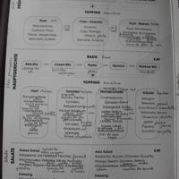 Their menu back in 2014
breakfast, lunch and salads
(sorry for the french notes!) at Daluma in Berlin
