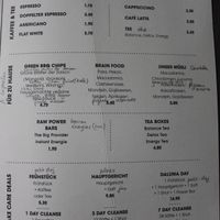 Their menu back in 2014
desserts, coffee&tee, snacks, take aways
(sorry for the french notes!) at Daluma in Berlin