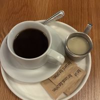 After dinner coffee with oat milk   at Pearl & Horn in Pensacola