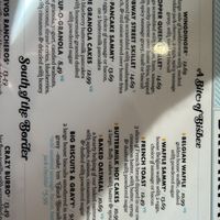 Menu   at Bisbee Breakfast Club in Tucson
