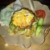 Noodles and vegetables  at Bali House in Mie