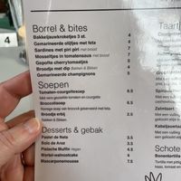 Menu  at Pumpkin in Haarlem
