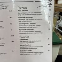 Menu  at Pumpkin in Haarlem