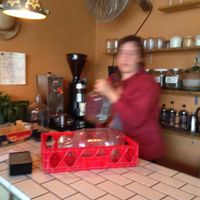 Meredith at the bar at Community Loaves in Jacksonville